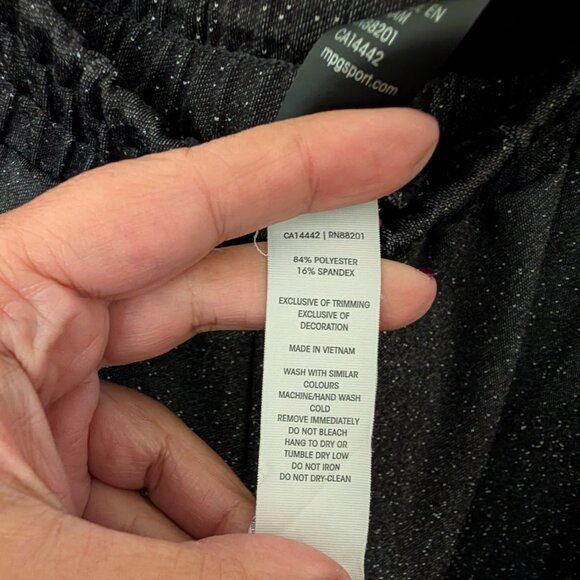 MPG Totally Ombre Printed Jogger Pants Women's M Black Grey Athleisure - Picture 5 of 9